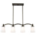 Island Pendant Nuvo 60-5975 Laguna - 4 Light - Island Pendant - Forest Bronze with White Glass Nuvo