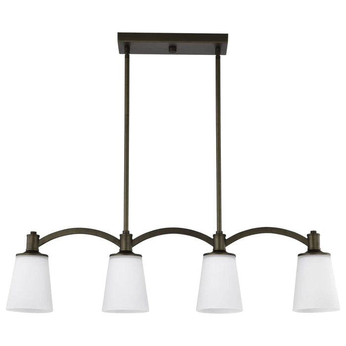 Island Pendant Nuvo 60-5975 Laguna - 4 Light - Island Pendant - Forest Bronze with White Glass Nuvo