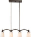 Island Pendant Nuvo 60-5975 Laguna - 4 Light - Island Pendant - Forest Bronze with White Glass Nuvo