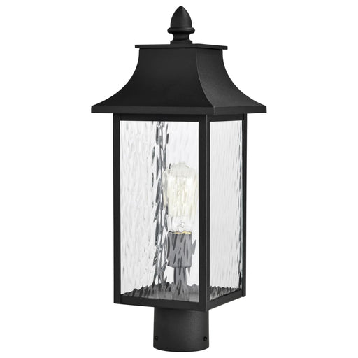 Post Lantern Nuvo 60-5995 Austen Collection Outdoor 20 inch Post Light Pole Lantern - Matte Black Finish with Clear Water Glass Nuvo