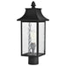 Post Lantern Nuvo 60-5995 Austen Collection Outdoor 20 inch Post Light Pole Lantern - Matte Black Finish with Clear Water Glass Nuvo