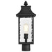 Post Lantern Nuvo 60-5995 Austen Collection Outdoor 20 inch Post Light Pole Lantern - Matte Black Finish with Clear Water Glass Nuvo