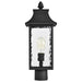Post Lantern Nuvo 60-5995 Austen Collection Outdoor 20 inch Post Light Pole Lantern - Matte Black Finish with Clear Water Glass Nuvo