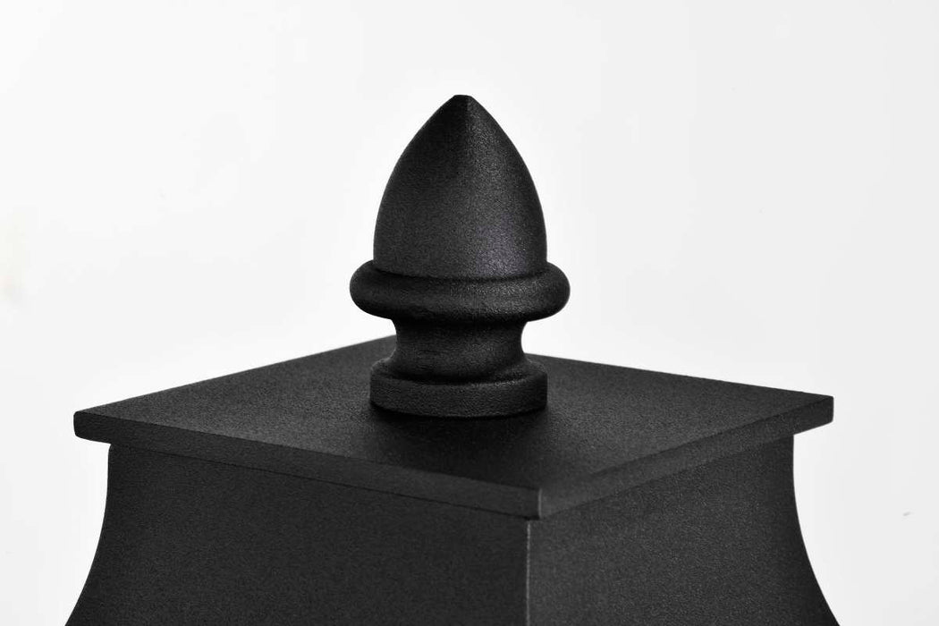 Post Lantern Nuvo 60-5995 Austen Collection Outdoor 20 inch Post Light Pole Lantern - Matte Black Finish with Clear Water Glass Nuvo