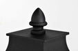 Post Lantern Nuvo 60-5995 Austen Collection Outdoor 20 inch Post Light Pole Lantern - Matte Black Finish with Clear Water Glass Nuvo