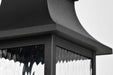 Post Lantern Nuvo 60-5995 Austen Collection Outdoor 20 inch Post Light Pole Lantern - Matte Black Finish with Clear Water Glass Nuvo