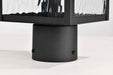 Post Lantern Nuvo 60-5995 Austen Collection Outdoor 20 inch Post Light Pole Lantern - Matte Black Finish with Clear Water Glass Nuvo