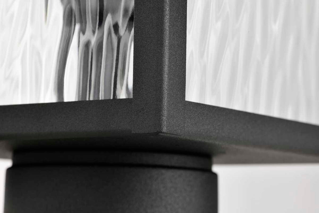 Post Lantern Nuvo 60-5995 Austen Collection Outdoor 20 inch Post Light Pole Lantern - Matte Black Finish with Clear Water Glass Nuvo