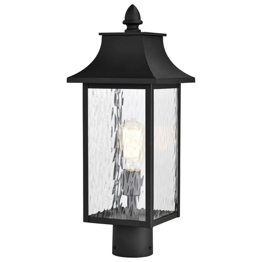Post Lantern Nuvo 60-5995 Austen Collection Outdoor 20 inch Post Light Pole Lantern - Matte Black Finish with Clear Water Glass Nuvo