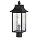 Post Lantern Nuvo 60-5995 Austen Collection Outdoor 20 inch Post Light Pole Lantern - Matte Black Finish with Clear Water Glass Nuvo