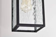 Hanging Lantern Nuvo 60-5996 Austen Collection Outdoor 17 inch Hanging Light - Matte Black Finish with Clear Water Glass Nuvo