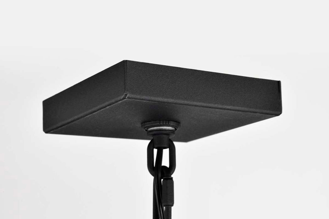 Hanging Lantern Nuvo 60-5996 Austen Collection Outdoor 17 inch Hanging Light - Matte Black Finish with Clear Water Glass Nuvo