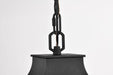 Hanging Lantern Nuvo 60-5996 Austen Collection Outdoor 17 inch Hanging Light - Matte Black Finish with Clear Water Glass Nuvo