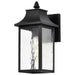 Wall Lantern Nuvo 60-5997 Austen Collection Outdoor 13 inch Small Wall Light - Matte Black Finish with Clear Water Glass Nuvo