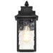 Wall Lantern Nuvo 60-5997 Austen Collection Outdoor 13 inch Small Wall Light - Matte Black Finish with Clear Water Glass Nuvo