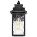 Wall Lantern Nuvo 60-5997 Austen Collection Outdoor 13 inch Small Wall Light - Matte Black Finish with Clear Water Glass Nuvo