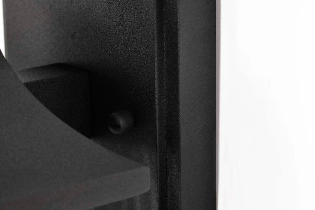 Wall Lantern Nuvo 60-5997 Austen Collection Outdoor 13 inch Small Wall Light - Matte Black Finish with Clear Water Glass Nuvo