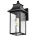 Wall Lantern Nuvo 60-5998 Austen Collection Outdoor 17 inch Large Wall Light - Matte Black Finish with Clear Water Glass Nuvo
