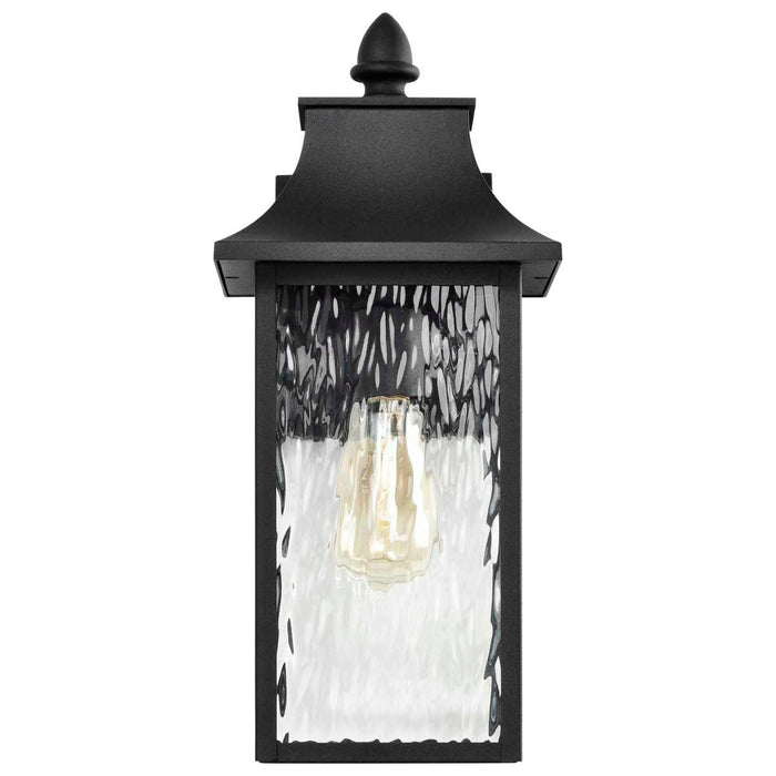 Wall Lantern Nuvo 60-5998 Austen Collection Outdoor 17 inch Large Wall Light - Matte Black Finish with Clear Water Glass Nuvo