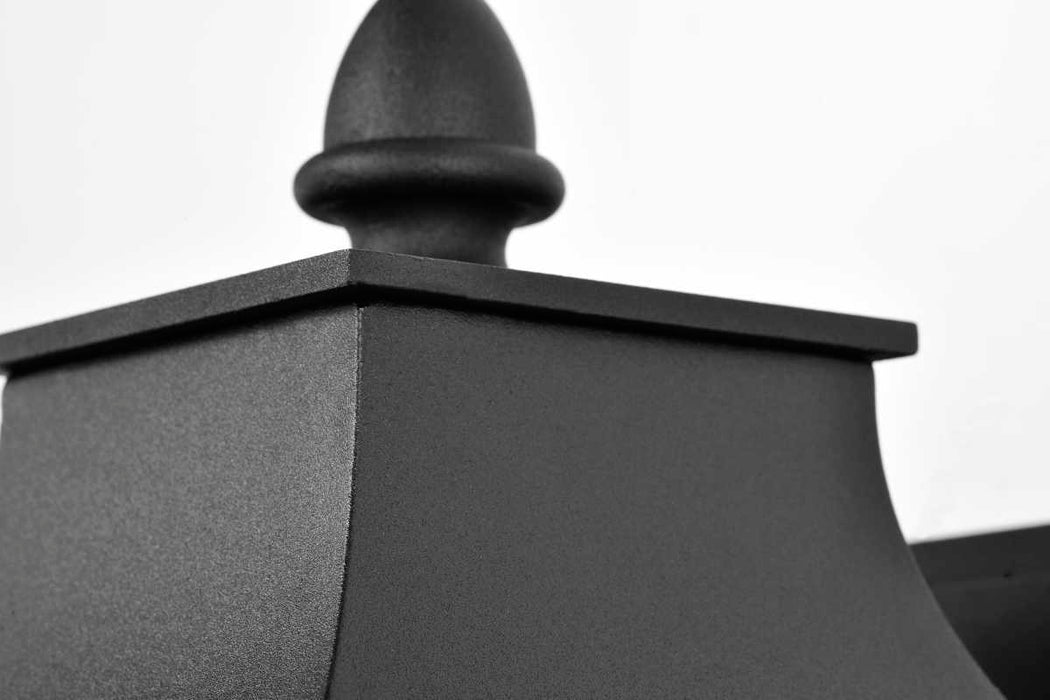 Wall Lantern Nuvo 60-5998 Austen Collection Outdoor 17 inch Large Wall Light - Matte Black Finish with Clear Water Glass Nuvo