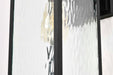 Wall Lantern Nuvo 60-5998 Austen Collection Outdoor 17 inch Large Wall Light - Matte Black Finish with Clear Water Glass Nuvo