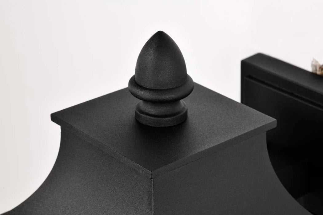 Wall Lantern Nuvo 60-5998 Austen Collection Outdoor 17 inch Large Wall Light - Matte Black Finish with Clear Water Glass Nuvo