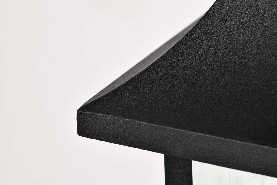 Wall Lantern Nuvo 60-5998 Austen Collection Outdoor 17 inch Large Wall Light - Matte Black Finish with Clear Water Glass Nuvo