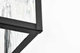 Wall Lantern Nuvo 60-5998 Austen Collection Outdoor 17 inch Large Wall Light - Matte Black Finish with Clear Water Glass Nuvo
