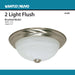 Flush Mount Nuvo 60-6000 2 Light - 11 in. - Flush Mount - Alabaster Glass - Color retail packaging - Brushed Nickel Finish Nuvo