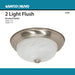Flush Mount Nuvo 60-6001 2 Light - 13 in. - Flush Mount - Alabaster Glass - Color retail packaging - Brushed Nickel Finish Nuvo