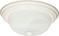 Flush Mount Nuvo 60-6004 2 Light - 11 in. - Flush Mount - Alabaster Glass - Color retail packaging - Textured White Finish Nuvo