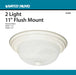 Flush Mount Nuvo 60-6004 2 Light - 11 in. - Flush Mount - Alabaster Glass - Color retail packaging - Textured White Finish Nuvo