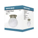 Flush Mount Nuvo 60-6008 1 Light - 6 in. - Ceiling Mount - Alabaster Ball - Color retail packaging - Brushed Nickel Finish Nuvo