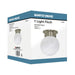 Flush Mount Nuvo 60-6008 1 Light - 6 in. - Ceiling Mount - Alabaster Ball - Color retail packaging - Brushed Nickel Finish Nuvo