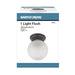 Flush Mount Nuvo 60-6012 1 Light - 6 in. - Ceiling Mount with Frosted White Glass - Color retail packaging - Mahogany Bronze Finish Nuvo