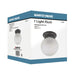 Flush Mount Nuvo 60-6012 1 Light - 6 in. - Ceiling Mount with Frosted White Glass - Color retail packaging - Mahogany Bronze Finish Nuvo