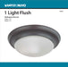 Flush Mount Nuvo 60-6013 1 Light - 12 in. - Flush Mount Twist and Lock with Frosted White Glass - Color retail packaging - Mahogany Bronze Finish Nuvo