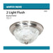 Flush Mount Nuvo 60-6023 2 Light - 11 in. - Flush Mount - Clear Ribbed Glass - Color retail packaging - Brushed Nickel Finish Nuvo