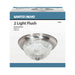 Flush Mount Nuvo 60-6024 2 Light - 13 in. - Flush Mount - Clear Ribbed Glass - Color retail packaging - Brushed Nickel Finish Nuvo