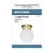 Flush Mount Nuvo 60-6028 1 Light - 6 in. - Ceiling Fixture - White Ball - Color retail packaging - Polished Brass Finish Nuvo