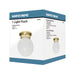 Flush Mount Nuvo 60-6028 1 Light - 6 in. - Ceiling Fixture - White Ball - Color retail packaging - Polished Brass Finish Nuvo
