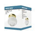 Flush Mount Nuvo 60-6029 1 Light - 6 in. - Ceiling Fixture - Clear Bottom Squat Ball - Color retail packaging - Polished Brass Finish Nuvo