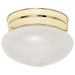 Flush Mount Nuvo 60-6030 1 Light - 6 in. - Flush Mount - Small Frosted Grape Mushroom - Color retail packaging - Polished Brass Finish Nuvo