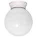 Flush Mount Nuvo 60-6033 1 Light - 6 in. - Ceiling Fixture - White Ball - Color retail packaging - White Finish Nuvo
