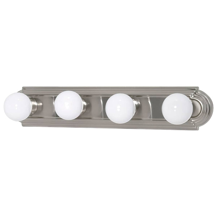 Vanity Nuvo 60-6073 4 Light - 24 in. - Vanity - Racetrack Style - Color retail packaging - Brushed Nickel Finish Nuvo