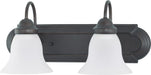 Vanity Nuvo 60-6082 Ballerina - 2 Light - 18 in. - Vanity with Frosted White Glass - Color retail packaging - Mahogany Bronze Finish Nuvo