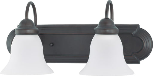 Vanity Nuvo 60-6082 Ballerina - 2 Light - 18 in. - Vanity with Frosted White Glass - Color retail packaging - Mahogany Bronze Finish Nuvo