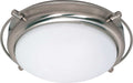 Flush Mount Nuvo 60-608 Polaris - 2 Light - 14 in. - Flush Mount with Satin Frosted Glass Shades - Brushed Nickel Finish Nuvo