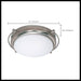 Flush Mount Nuvo 60-608 Polaris - 2 Light - 14 in. - Flush Mount with Satin Frosted Glass Shades - Brushed Nickel Finish Nuvo