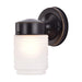 Wall Lantern Nuvo 60-6110 1 Light - 6 Inch - Porch - Wall - Mason Jar with Frosted Glass - Mahogany Bronze Finish - Color retail packaging Nuvo